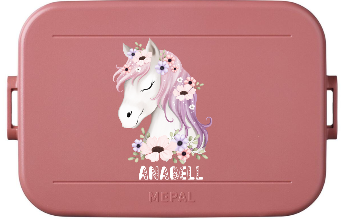 Brotdose Midi - Pferd Blumenkranz Brotdose Midi - Pferd Blumenkranz