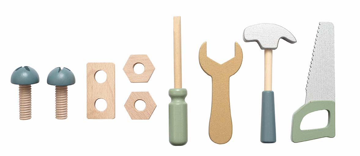Kinder Werkzeuggürtel Holzspielzeug Jabadabado
