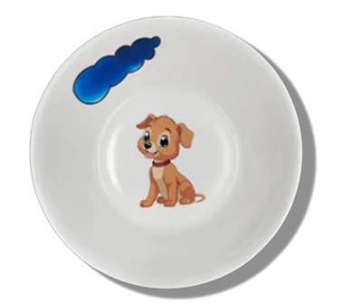 Kinderschüssel Porzellan Hund Kinderschüssel Porzellan Hund