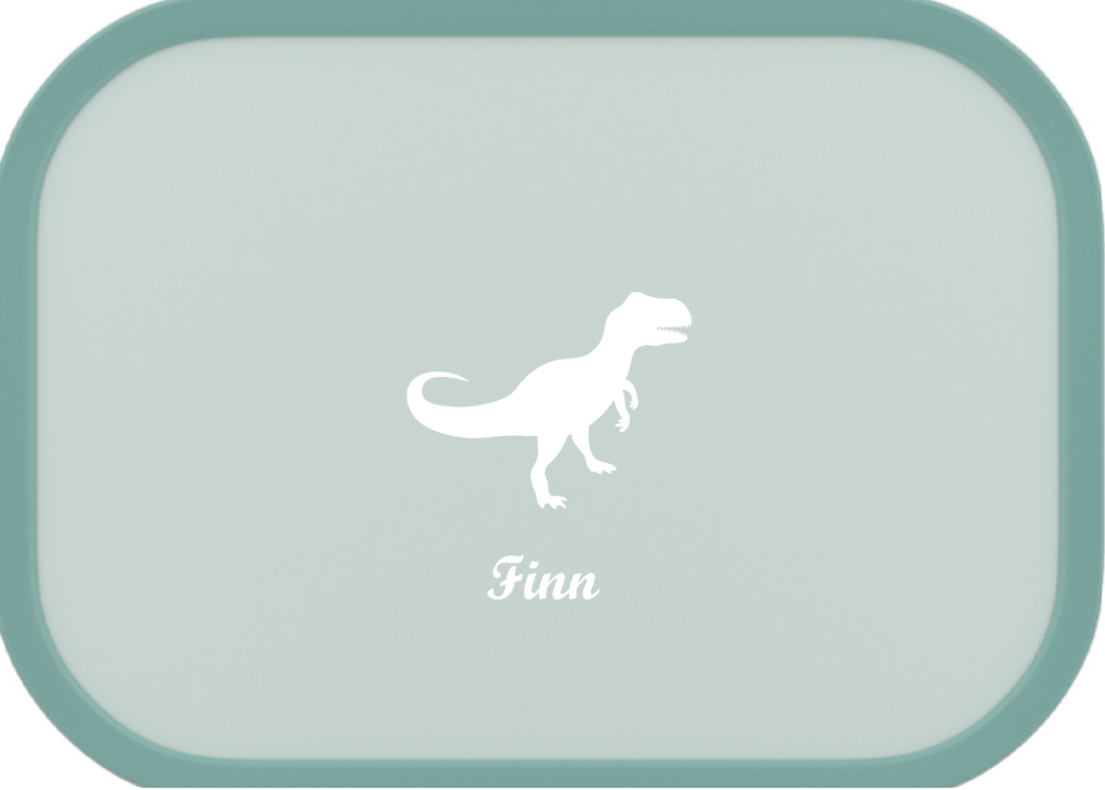 Brotdose "Klassik" - Dino Farbe: Türkis / Lieferumfang Set-Artikel: Brotdose