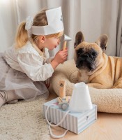 Spielset Tierarztkoffer Kinder Holzspielzeug Jabadabado