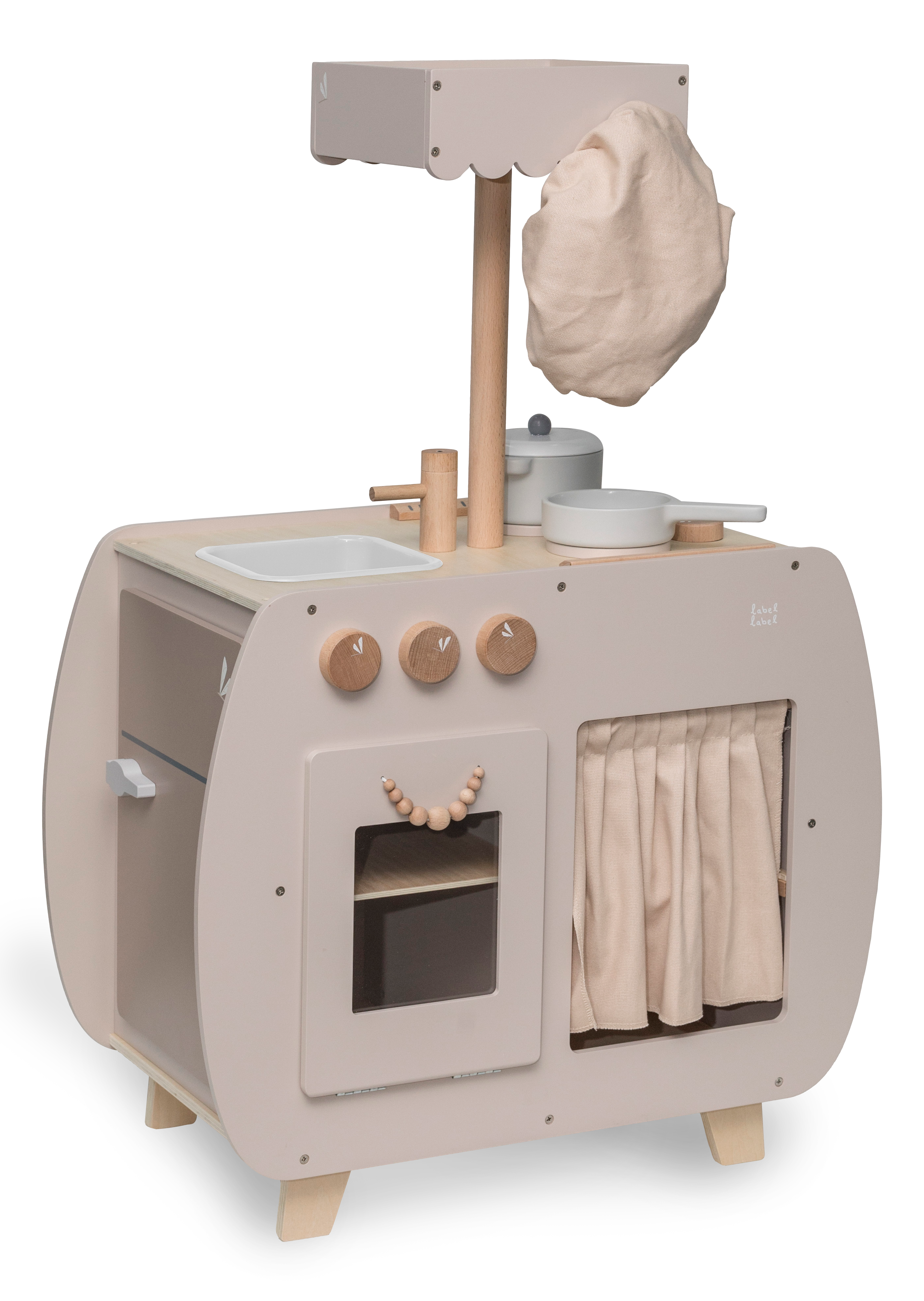 Bistro Spielküche Kinder Holz Label Label Nougat