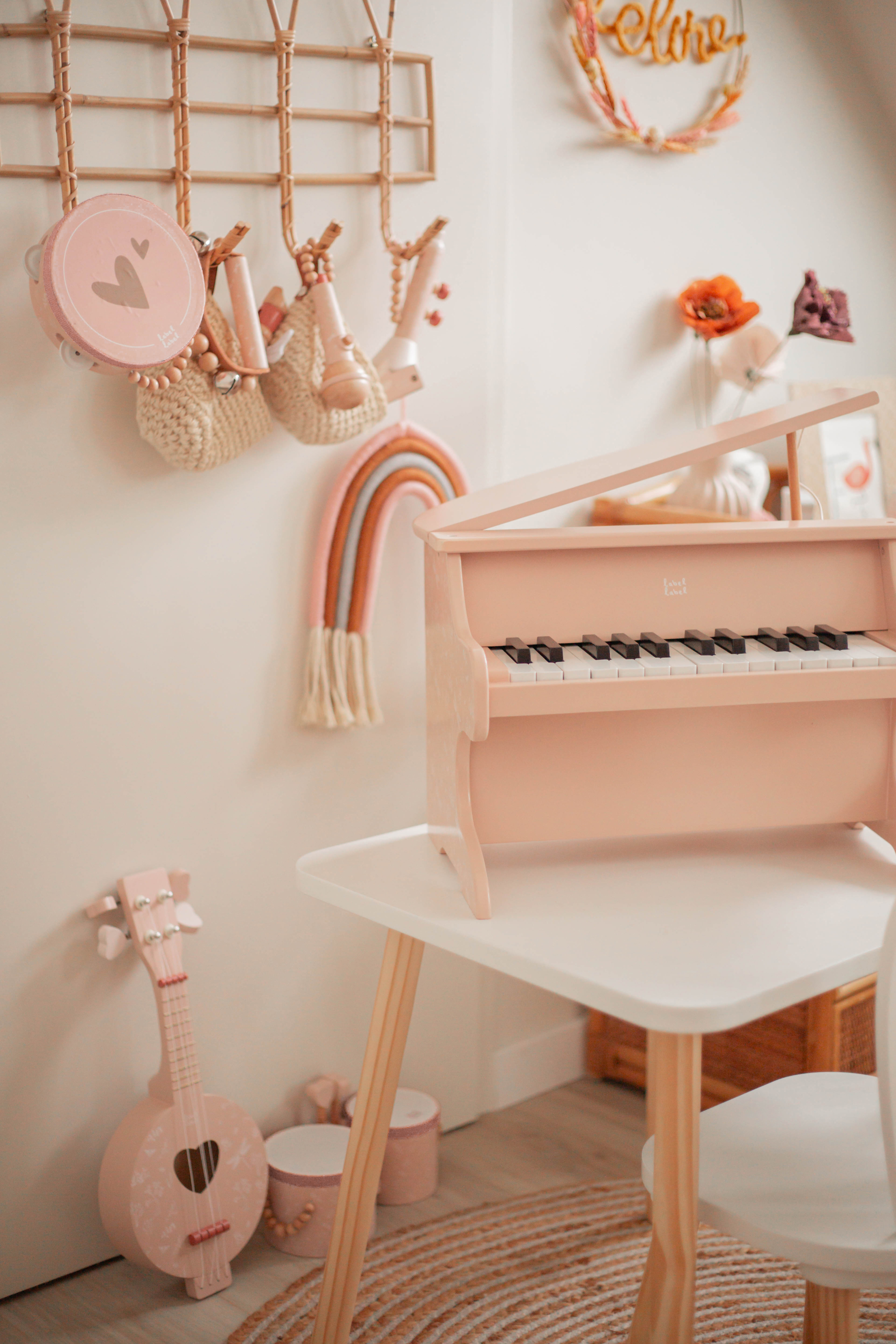 Holz Piano Klavier Kinder Rosa Label Label Holz Piano Klavier Kinder Rosa Label Label