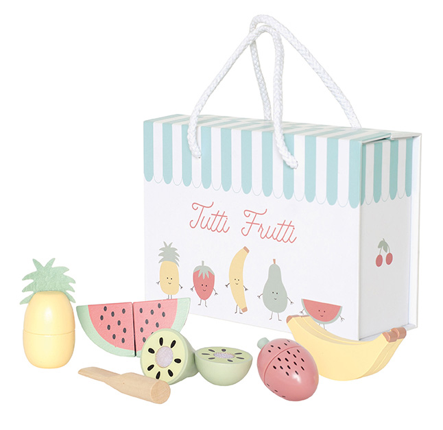 Früchte Obstsalat Kinder Holzspielzeug Jabadabado