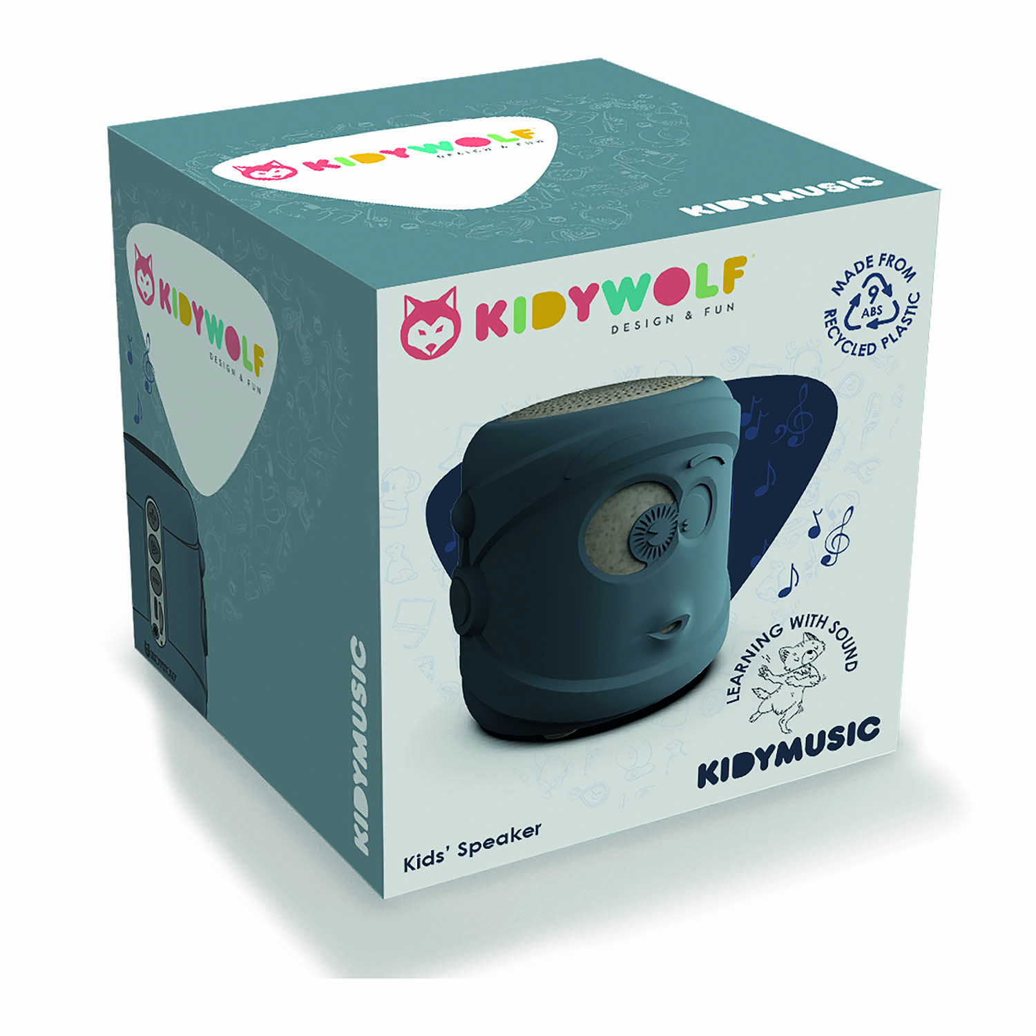 Kinder Bluetooth Lautsprecher Blau Kidywolf