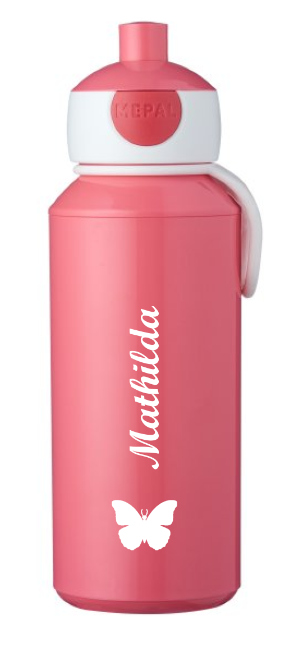 Trinkflasche Kinder personalisiert Schmetterling