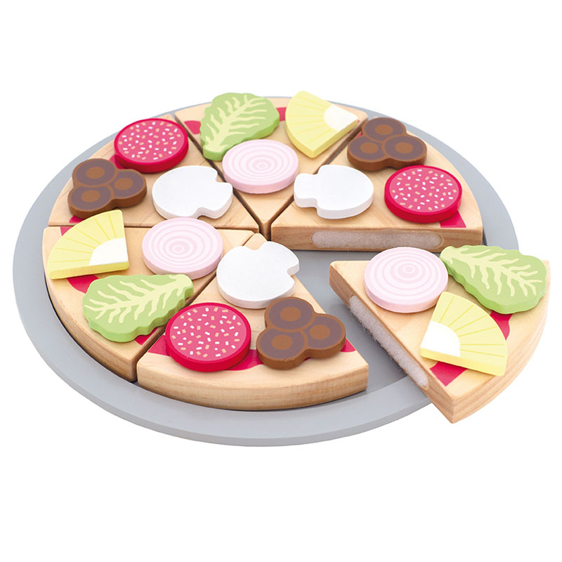 Pizza Set Kinder Holzspielzeug Jabadabado
