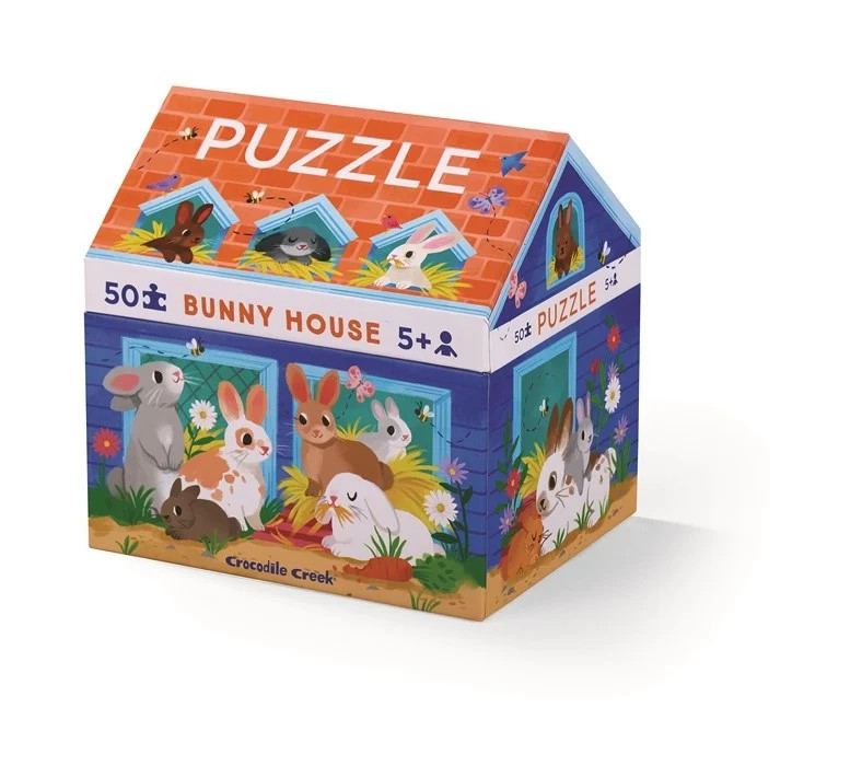Puzzle 50 Teile Bunny House Crocodile Creek Hase