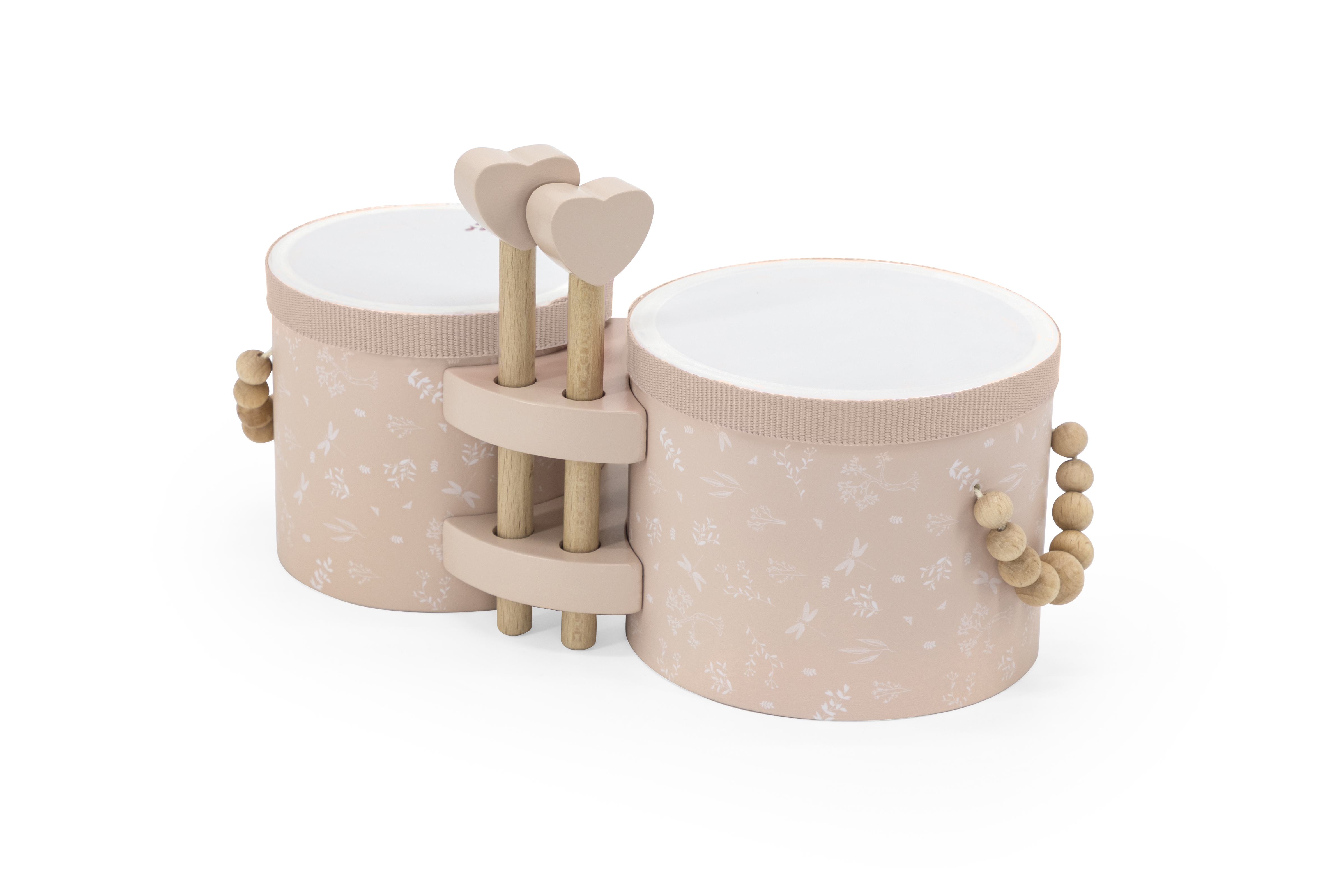 Holz Bongos Kinder Rosa Label Label