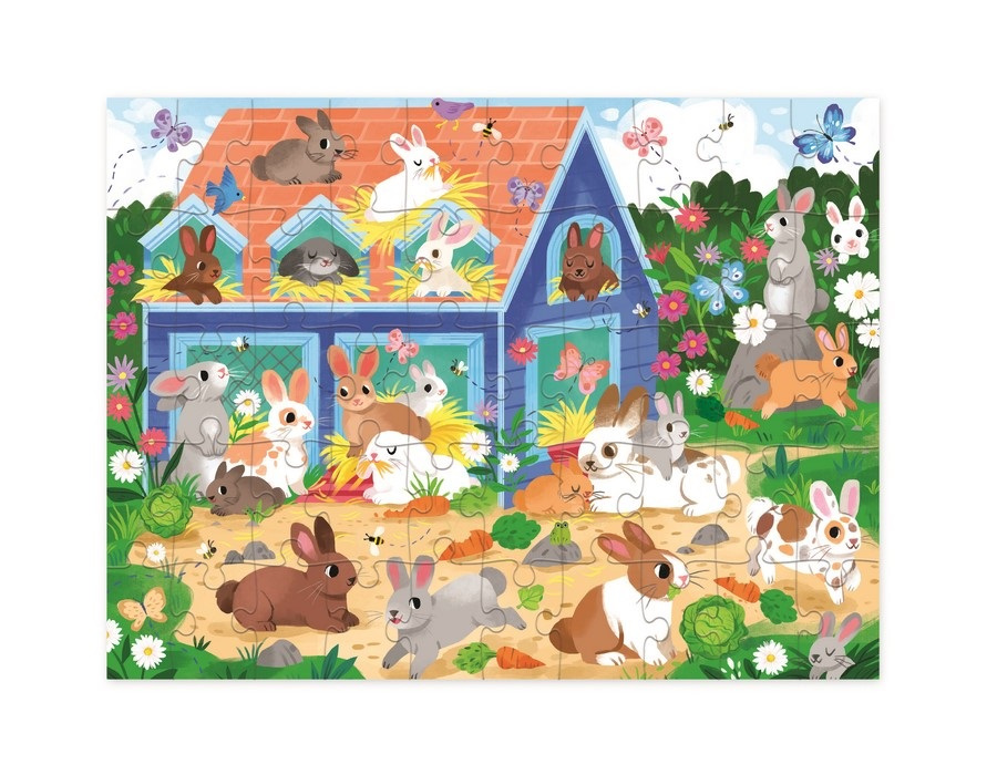 Puzzle 50 Teile Bunny House Crocodile Creek Hase