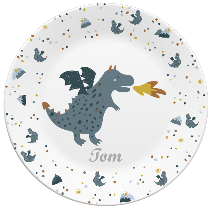 Teller Kinder mit Namen Drache Teller Kinder mit Namen Drache