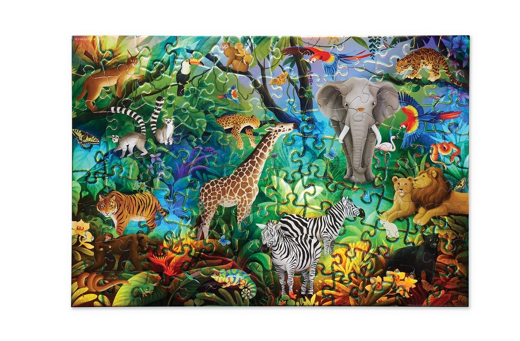 Puzzle Holografisch 100 Teile Crocodile Creek Dschungel 