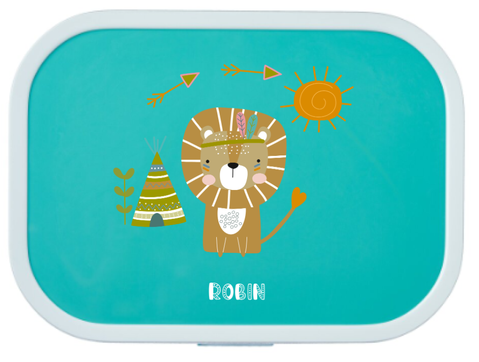 Lunchbox personalisiert Kinder Löwe