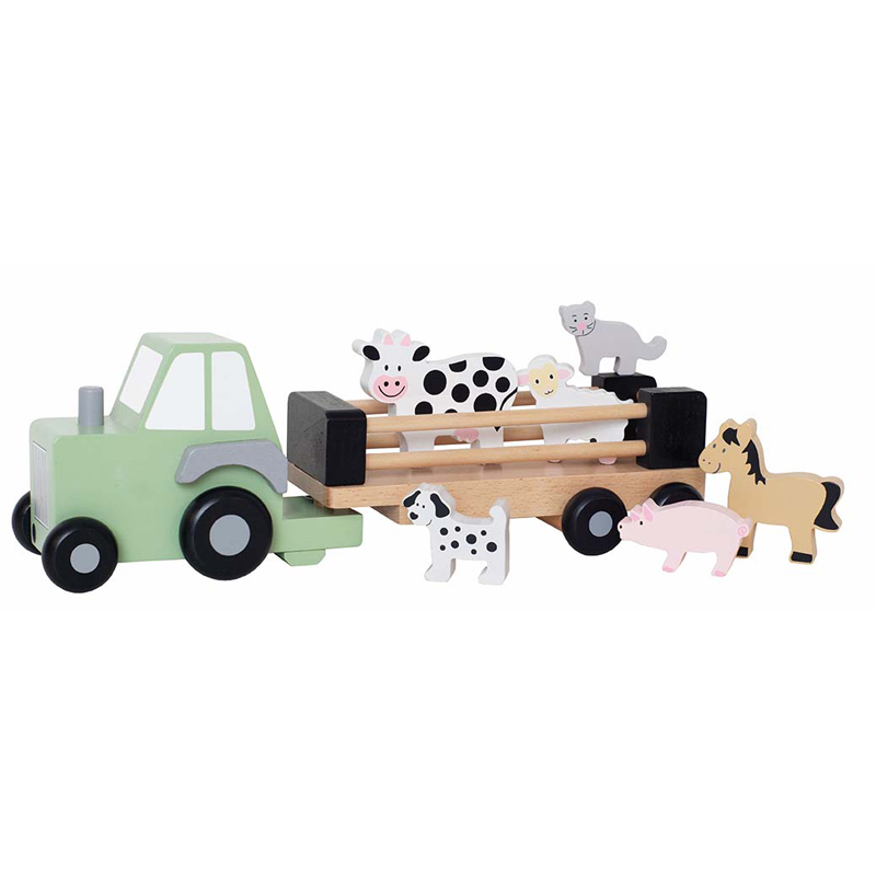 Traktor Tiere Kinder Holzspielzeug Jabadabado