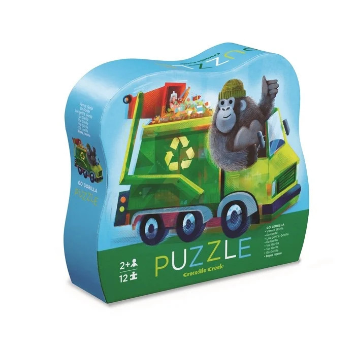 Go Gorilla "Gorilla im Müllfahrzeug" - Puzzle Crocodile Creek 