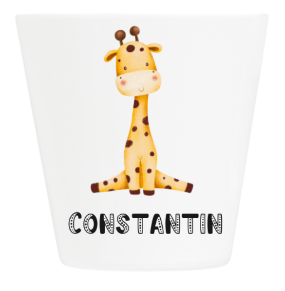 Kinderbecher personalisiert Giraffe Safari