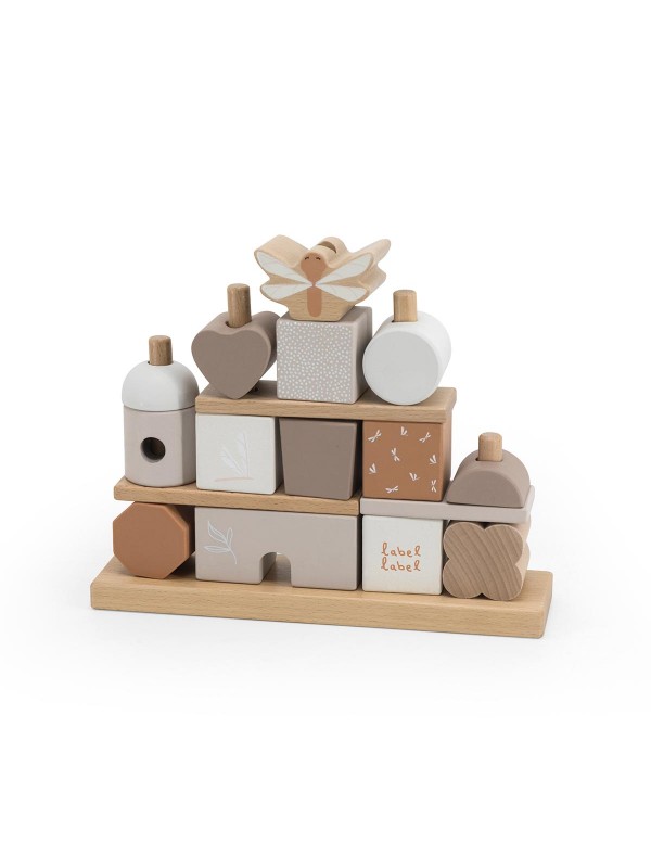 Label Label Stapel- Steckspiel Nougat