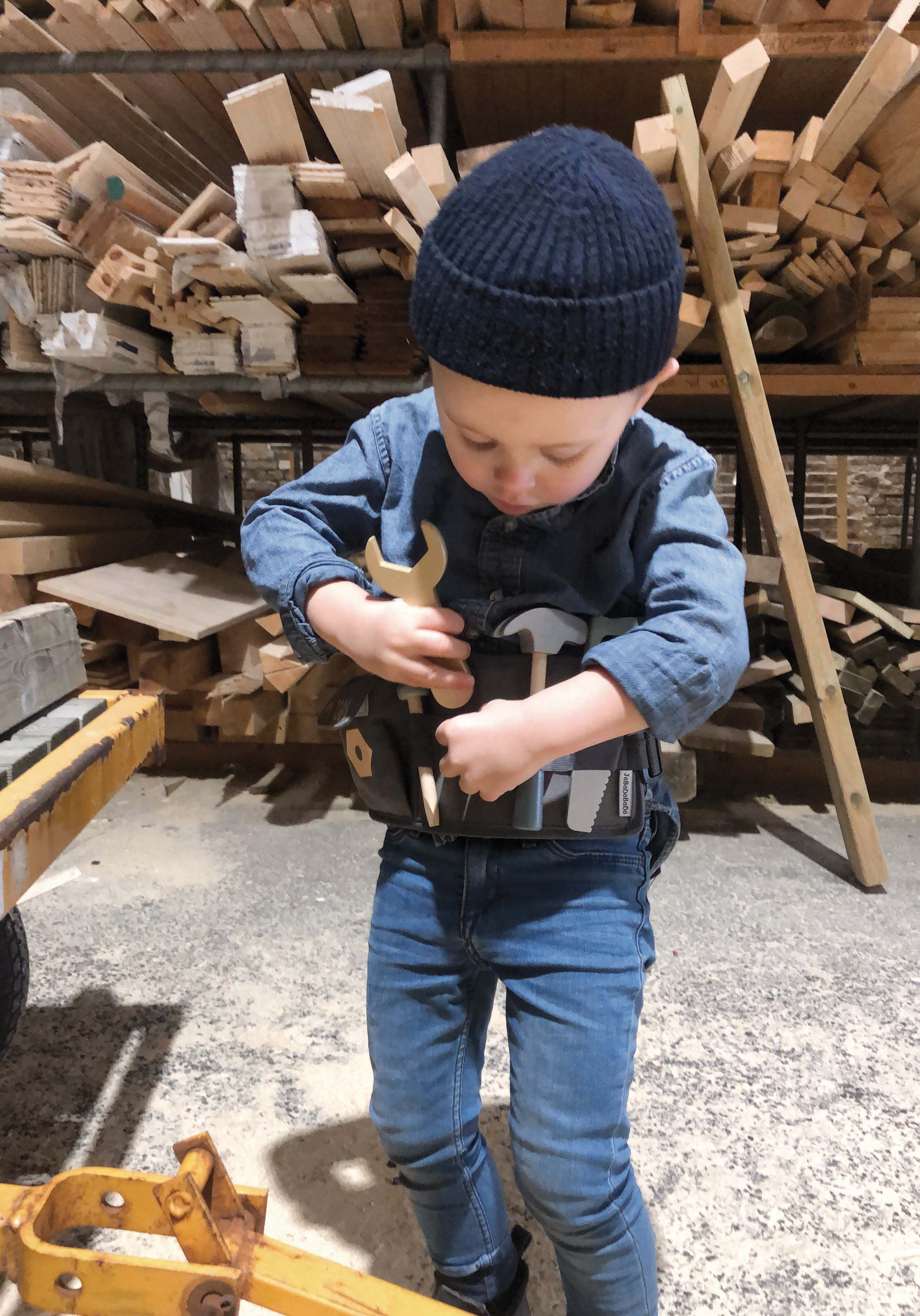 Kinder Werkzeuggürtel Holzspielzeug Jabadabado