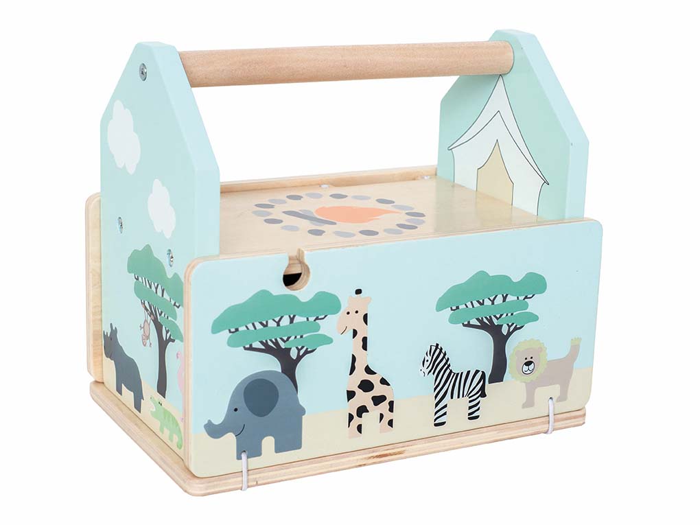 Spielbahn Set Safari Kinder Holzspielzeug Jabadabado
