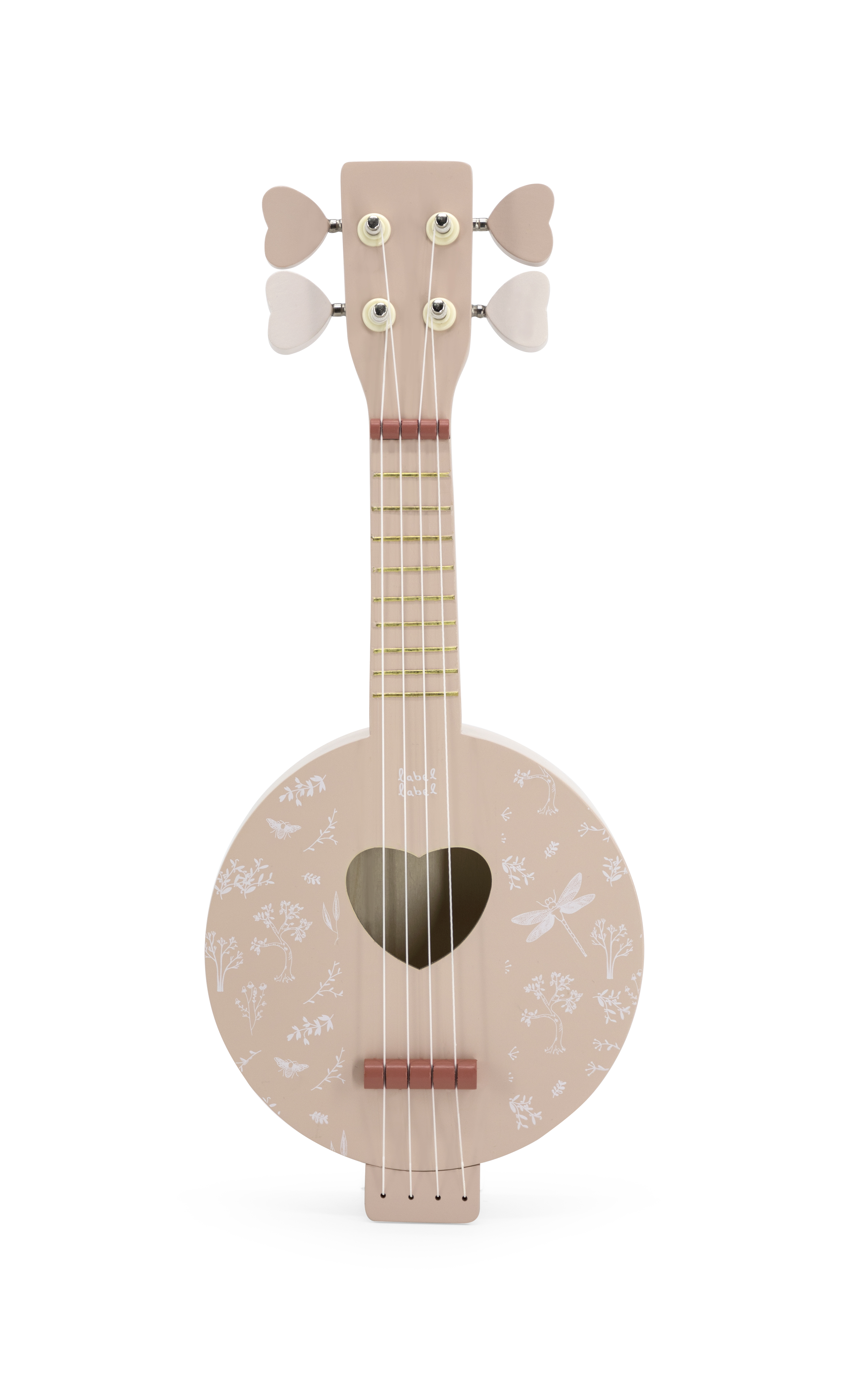 Holz Banjo Kinder Rosa Label Label