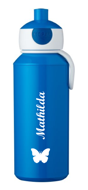 Trinkflasche Kinder personalisiert Schmetterling