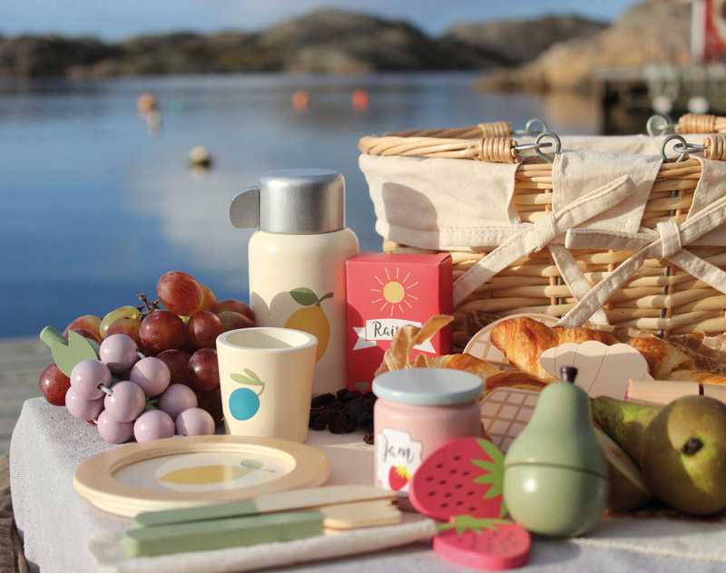 Picknick Korb Provence Kinder Holzspielzeug Jabadabado