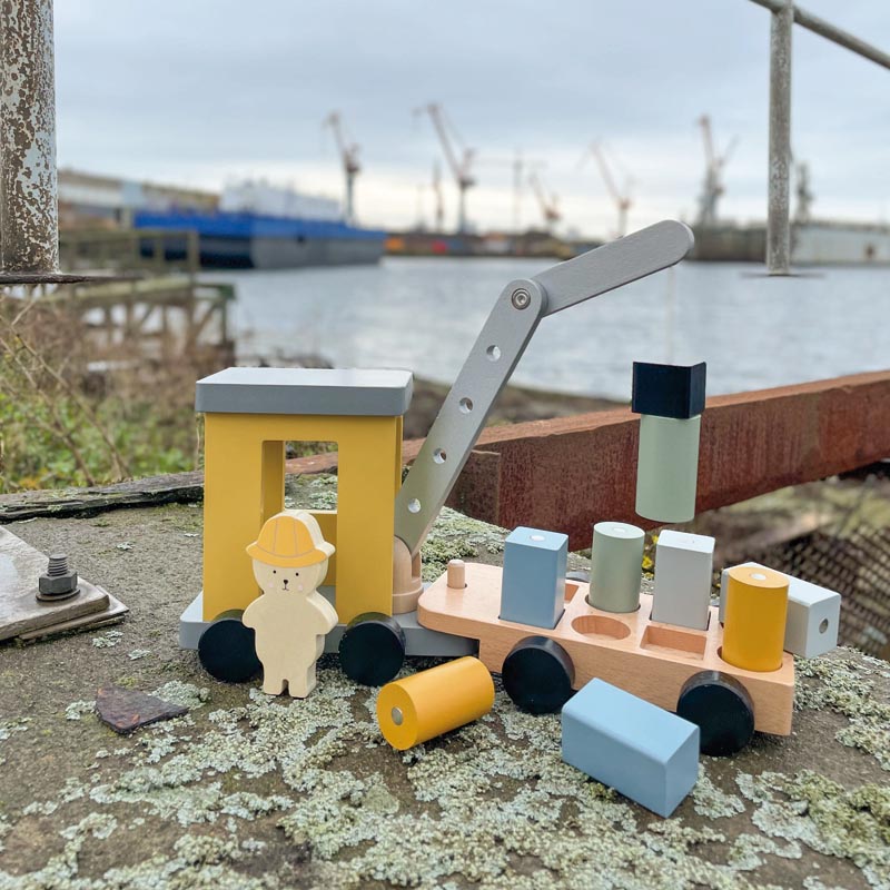 Kran Kinder Holzspielzeug Jabadabado