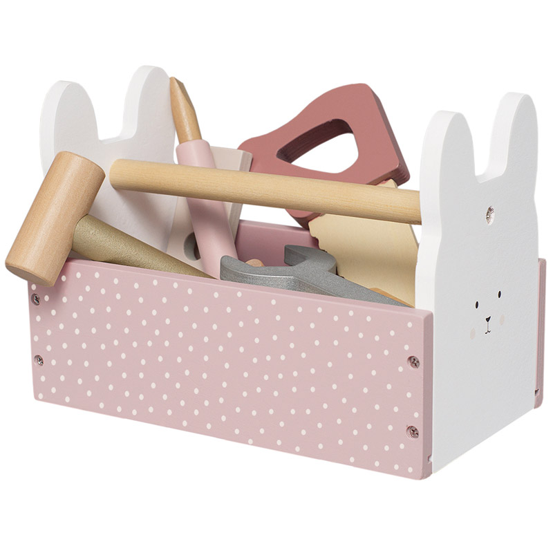 Kinder Werkzeugkasten Bunny Holzspielzeug Jabadabado