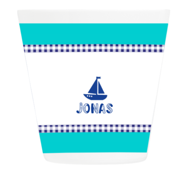 Becher Kinder mit Namen Segelschiff Becher Kinder mit Namen Segelschiff