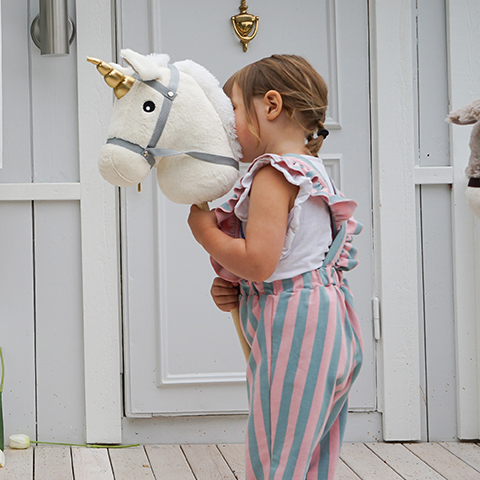 Steckenpferd Einhorn Kinder Holzspielzeug Jabadabado