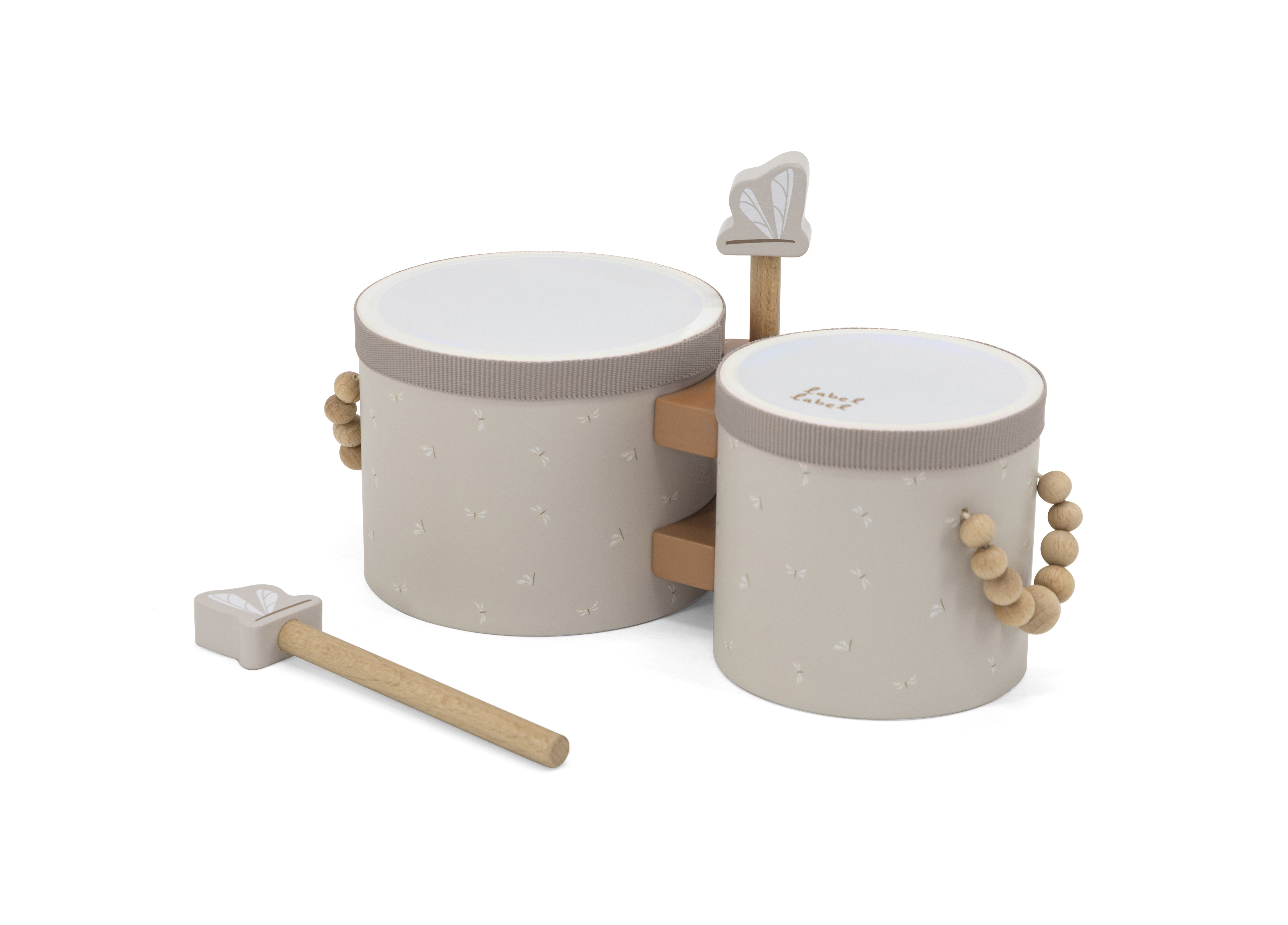Holz Bongos Kinder Nougat Label Label