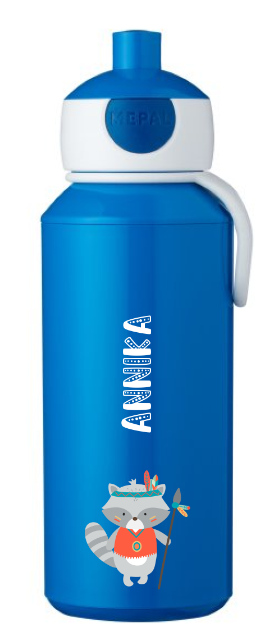 Trinkflasche Kinder personalisiert Waschbär Trinkflasche Kinder personalisiert Waschbär