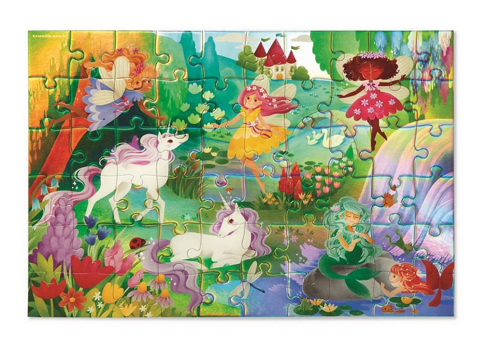 Puzzle Holografisch 60 Teile Crocodile Creek Magical Friends Einhörner