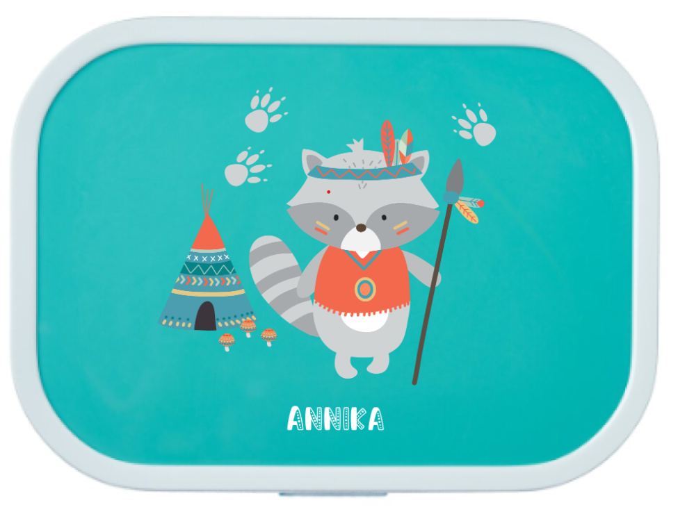 Bentobox personalisiert Kinder Waschbär