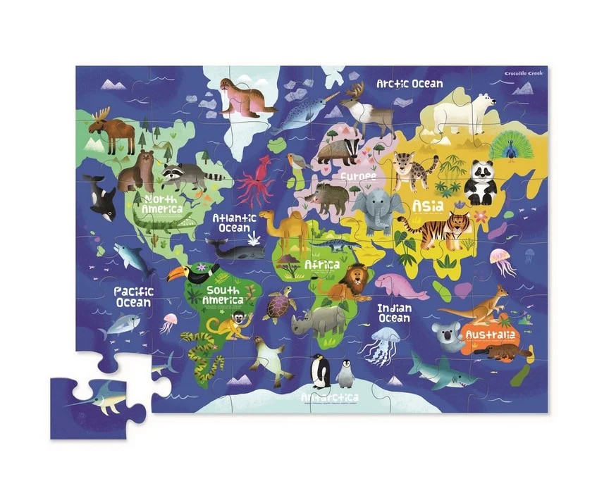 Puzzle My First World Map Crocodile Creek