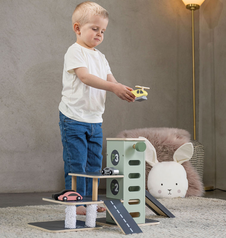 Parkhaus Kinder Holzspielzeug Jabadabado