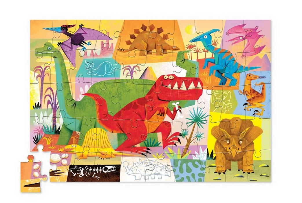 Puzzle 50 Teile Crocodile Creek Reisepuzzle Dino World
