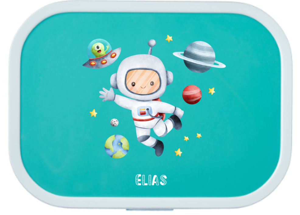 Kinderbrotdose Kinder mit Namen Astronaut