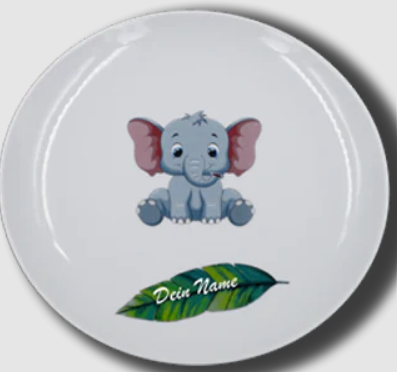 Kinderteller Porzellan Elefant Lieferumfang Set-Artikel: Teller Kinderteller Porzellan Elefant Lieferumfang Set-Artikel: Teller