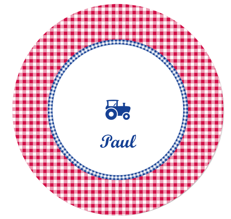 Kinder Teller personalisiert Traktor Kinder Teller personalisiert Traktor